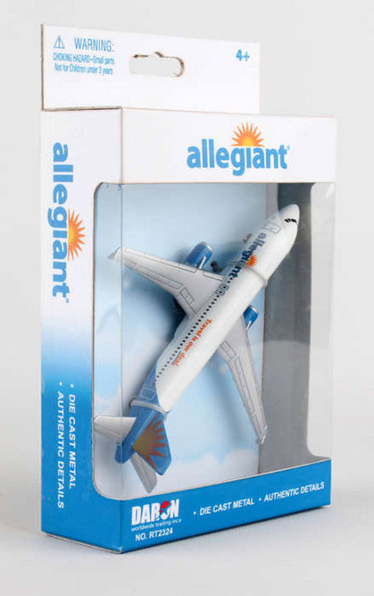 Allegiant Airlines Single Plane, White - Daron RT2324 - Diecast Model Airplane Replica