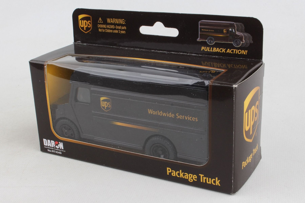 UPS Pullback Package Car, Brown - Daron RT4349 - Diecast Model Toy Car