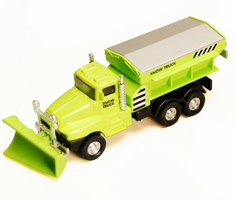 Snow Plow Truck, Green - Showcasts 9915D - 5.75 Inch Scale Diecast Model Replica (New, but NO BOX))