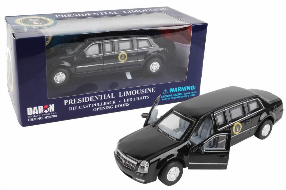 Presidential Pullback Limo, Black - Daron HS5700 - Diecast Model Toy Car