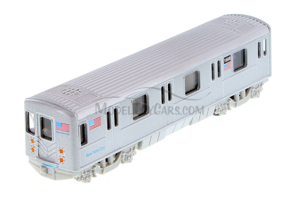 New York Metro Subway, Gray - Showcasts 2233DNY Diecast Model Pullback Train
