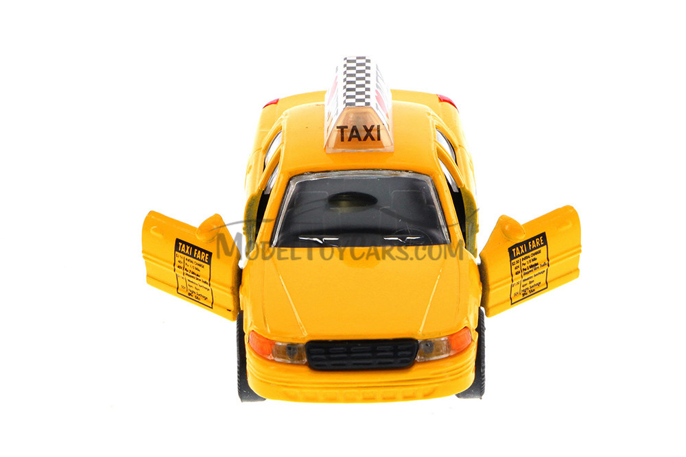 I Love New York Modern Taxi Cab, Yellow - 9989D-ILNY - Collectible Model Toy Car (1 car, no box)