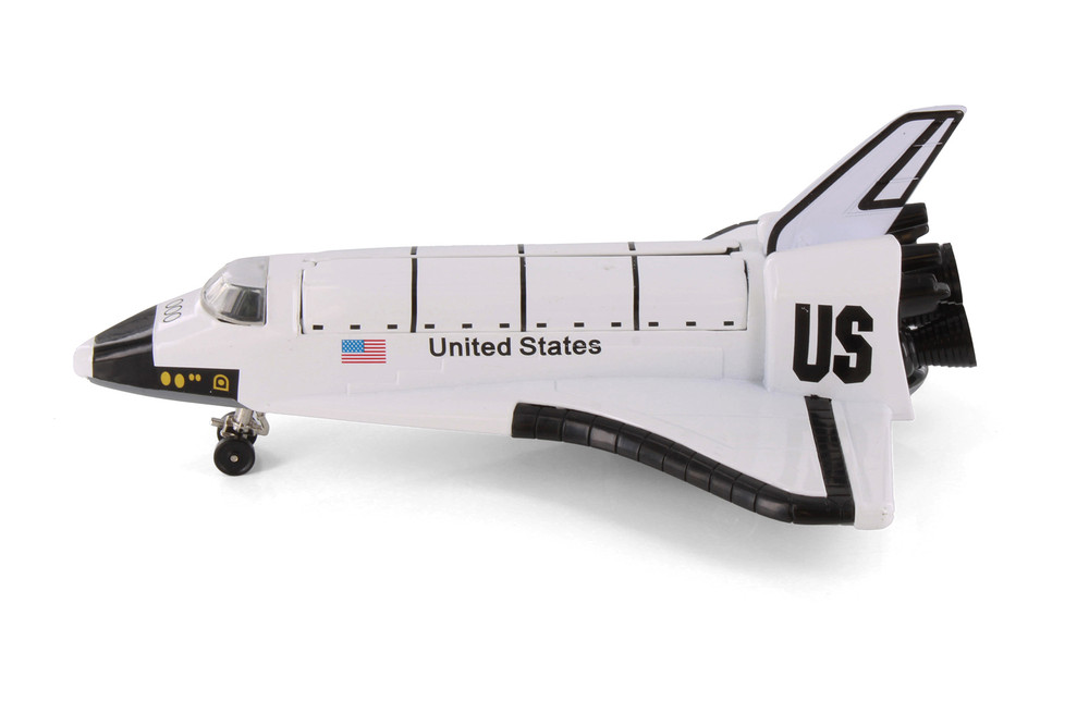 Pullback Discovery Space Shuttle, White - Daron PMT51355 -  Diecast Model Toy Spacecraft