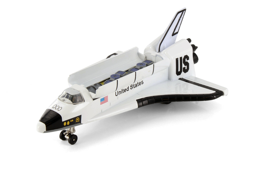 Pullback Discovery Space Shuttle, White - Daron PMT51355 -  Diecast Model Toy Spacecraft