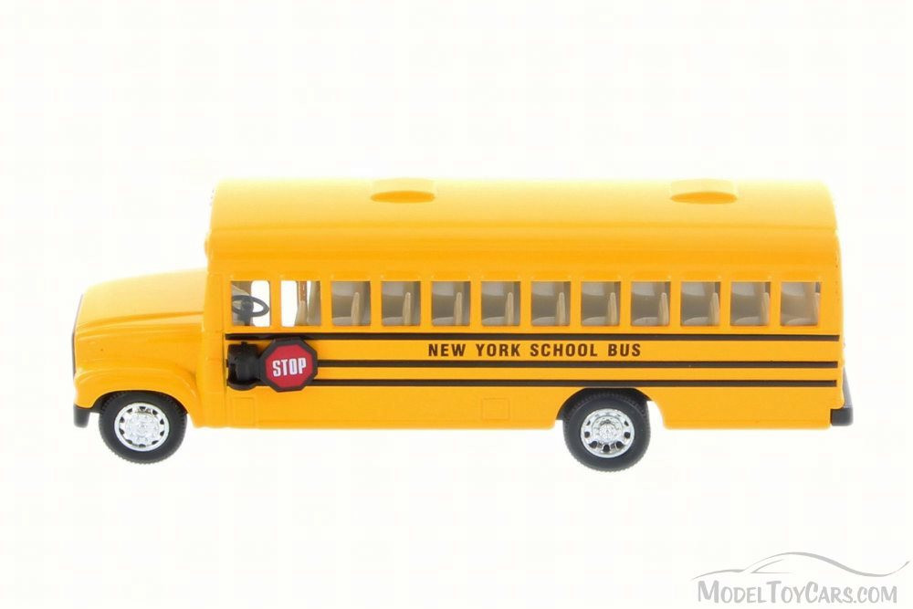 New York School Bus, Yellow - Kinsmart 6501DNY - Diecast Model Toy Car