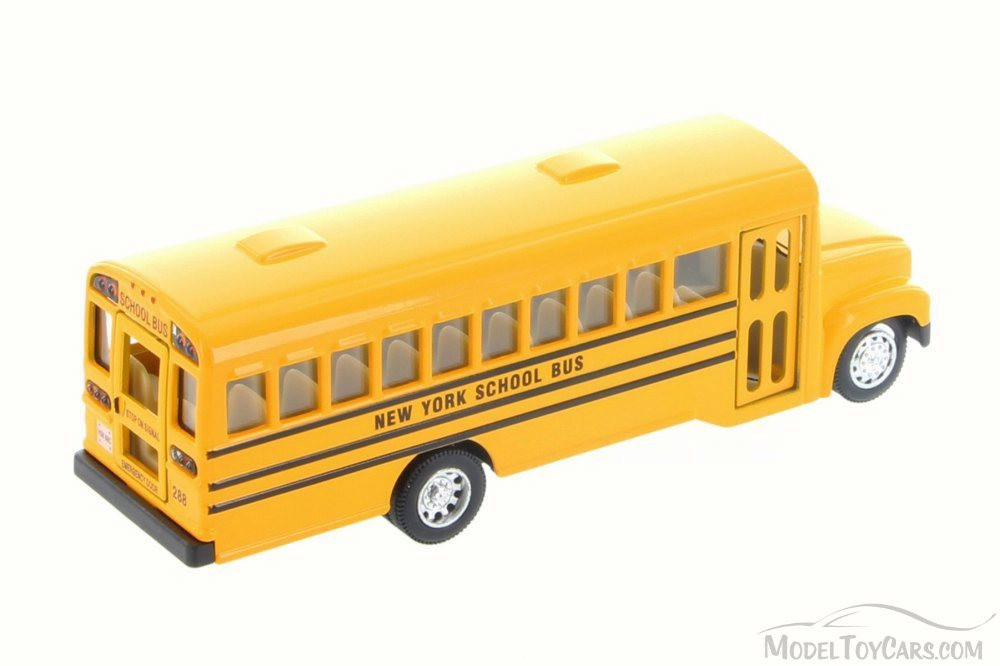 New York School Bus, Yellow - Kinsmart 6501DNY - Diecast Model Toy Car