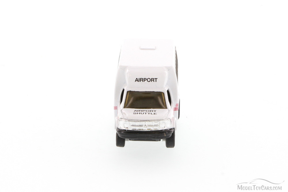 Airport Shuttle Bus, White - Showcasts 9808D - 4.75 Inch Scale Diecast Model Replica