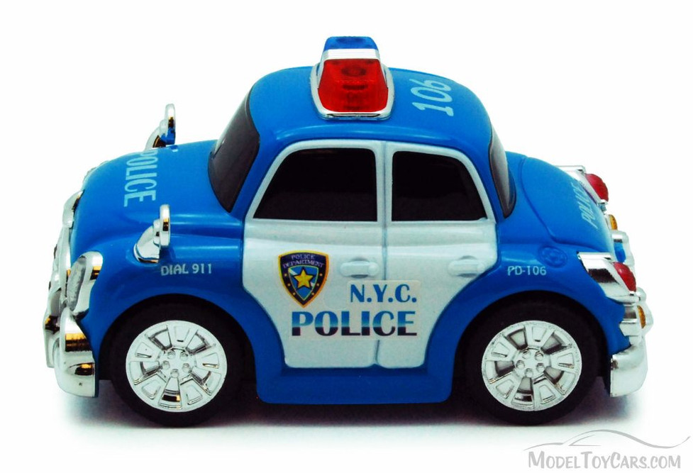 Chubby Champs Police Car, Blue - 88001A - Collectible Model Toy Car