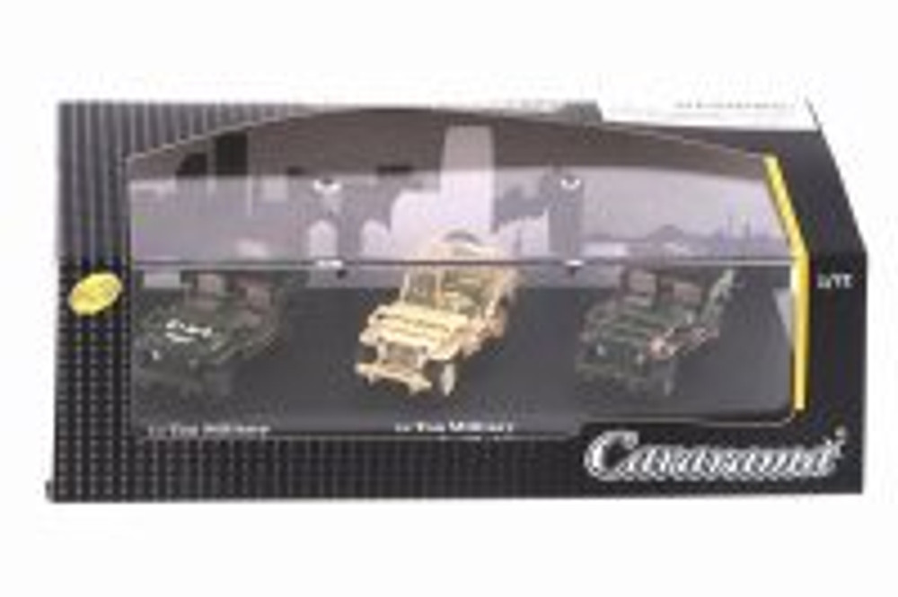 1/4 Ton Military Vehicle 3 Car Set, Asstd - Cararama 71314M - 1/72 scale Diecast Model Toy Car