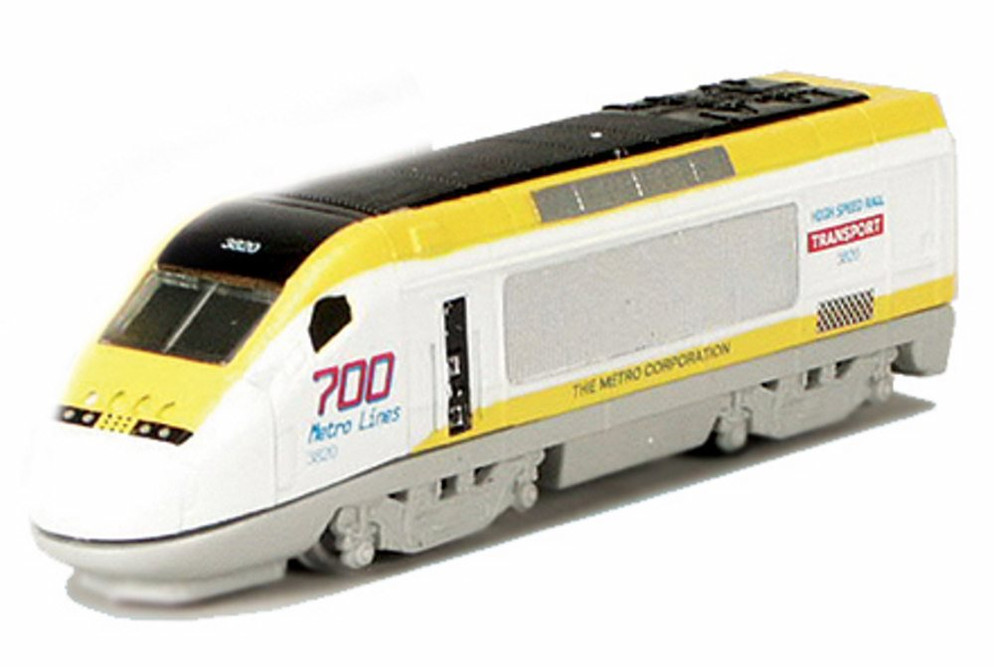 Express Locomotive, White with Yellow & Black - Showcasts 9936D - 7 Inch Scale Diecast Model Train