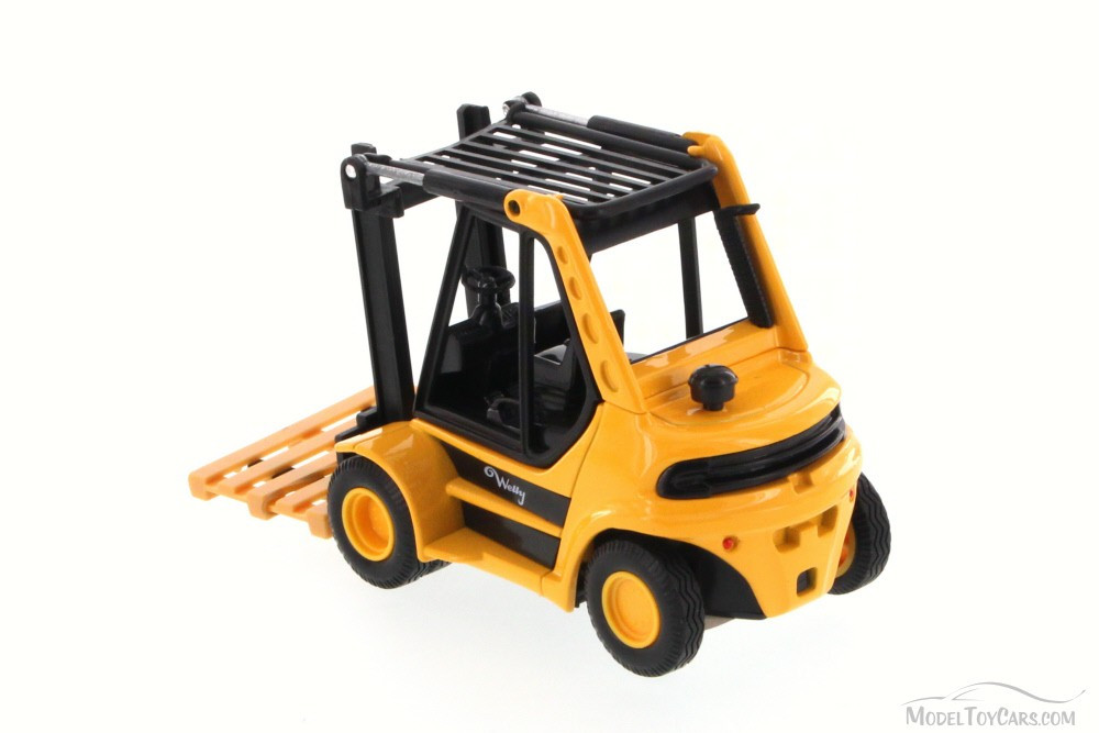 Action Fork Lift Truck, Yellow - Welly 92010/6D - 5.5" Long  Collectible Model