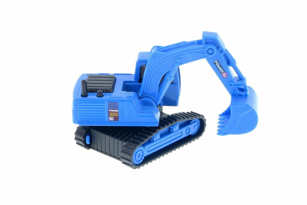 Excavator Heavy Construction Machine, Blue - Showcasts 2188D - Model Toy Car