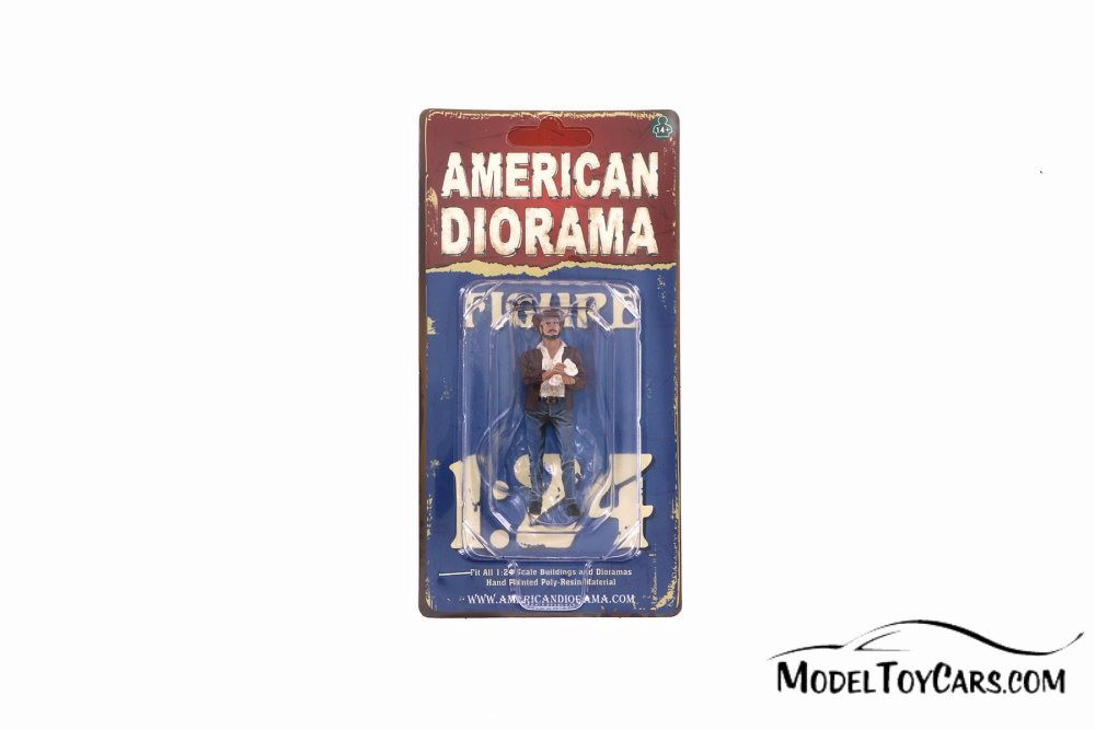 The Western Style VIII, Blue and Brown - American Diorama 38308 - 1/24 Figurine - Diorama Accessory
