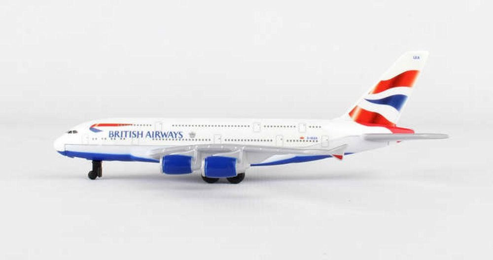 British Airways A380 AirBus Single Plane, White - Daron RT6008 - Toy Model Plane Replica