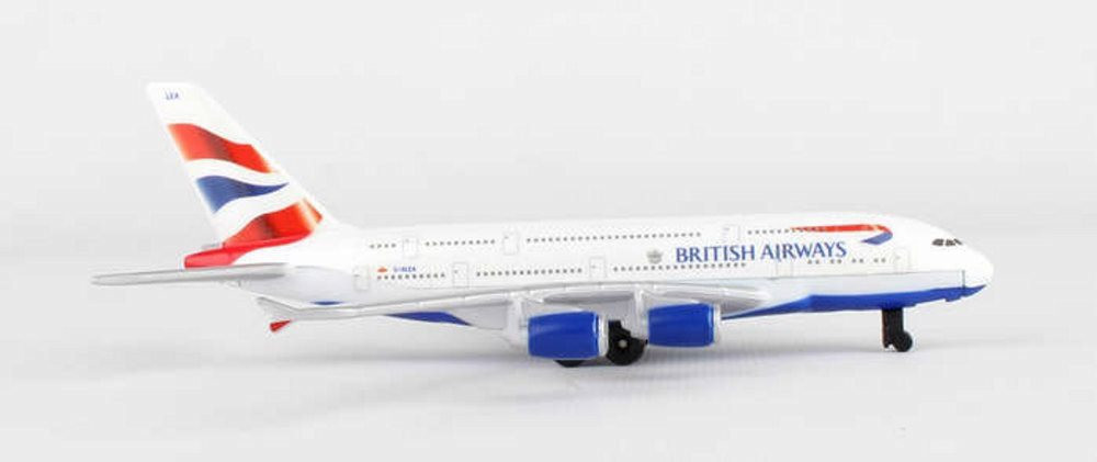 British Airways A380 AirBus Single Plane, White - Daron RT6008 - Toy Model Plane Replica