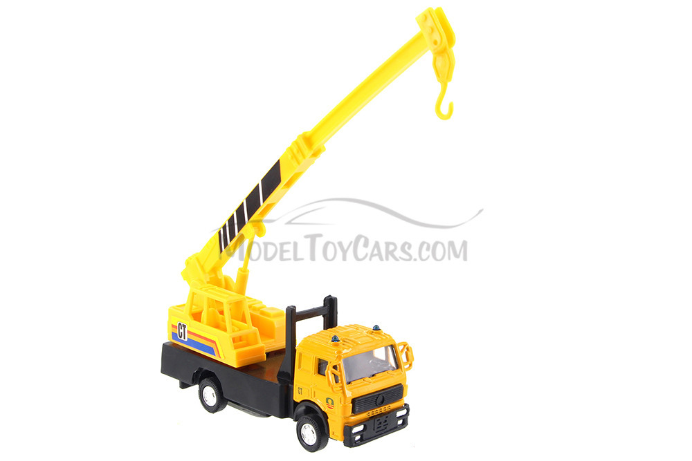 Construction Trucks Hydraulic Crane,  Yellow  - Showcasts 9531/4D -  Diecast Model Toy Car