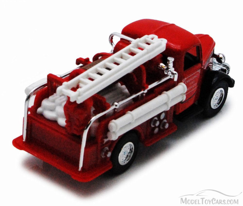Classic Firetruck, Red w/ Chrome Detail - Showcasts 504D - Diecast Model Toy Car (1 car, no box)
