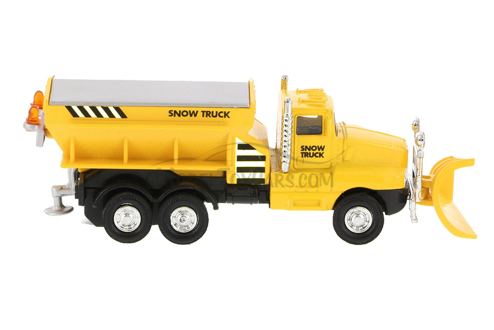 Snow Plow Truck, Yellow - Showcasts 9915D - 5.75 Inch Diecast Model Replica (New, but NO BOX))