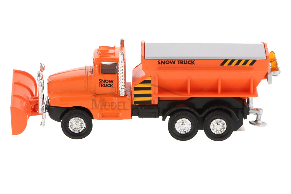 Snow Plow Truck, Orange - Showcasts 9915D - 5.75 Inch Scale Diecast Model Replica (Brand New, but NOT IN BOX)