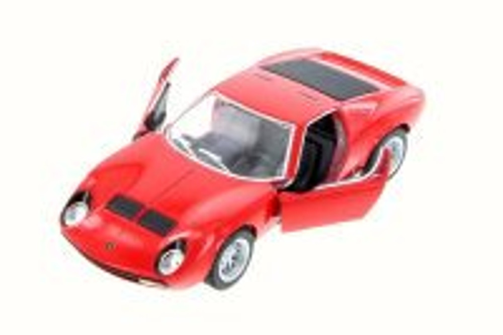 1971 Lamborghini Miura P400 SV, Red - Kinsmart 5390W - 1/34 Scale Diecast Model Toy Car