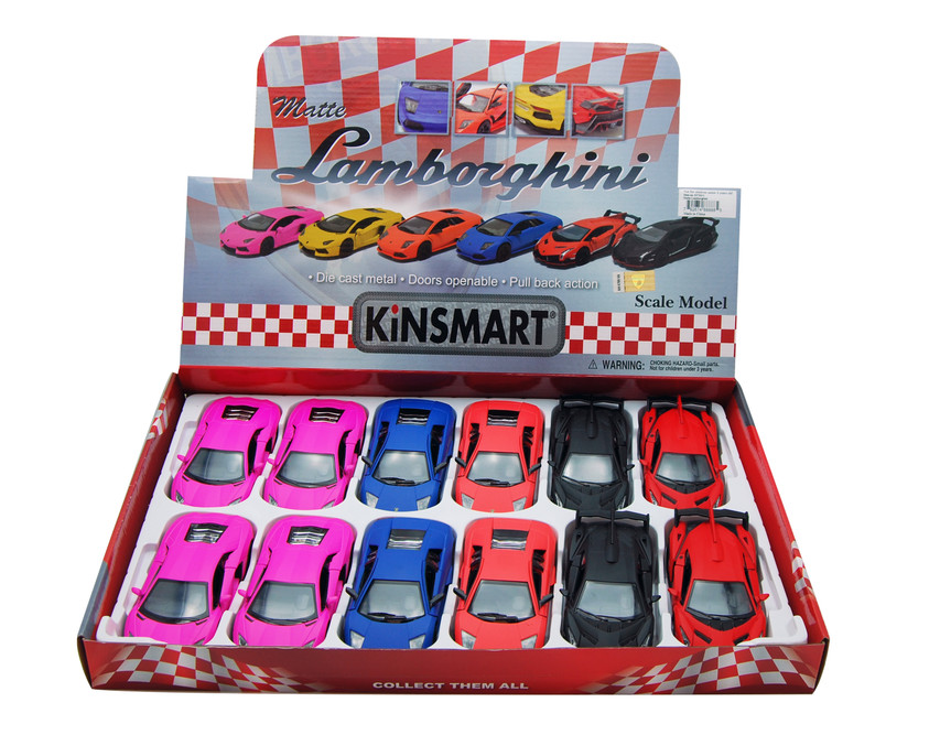 Lamborghini Assortment Diecast Car Package - Box of 12 assorted 1/38 scale Diecast Model Cars