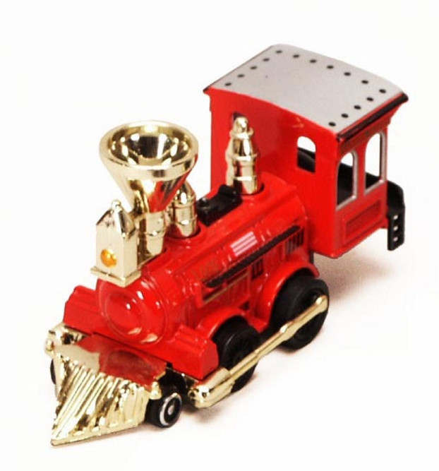 Power Steam Locomotive Diecast Package - Box of 12 5 Inch Diecast Model Trains, Assorted Colors