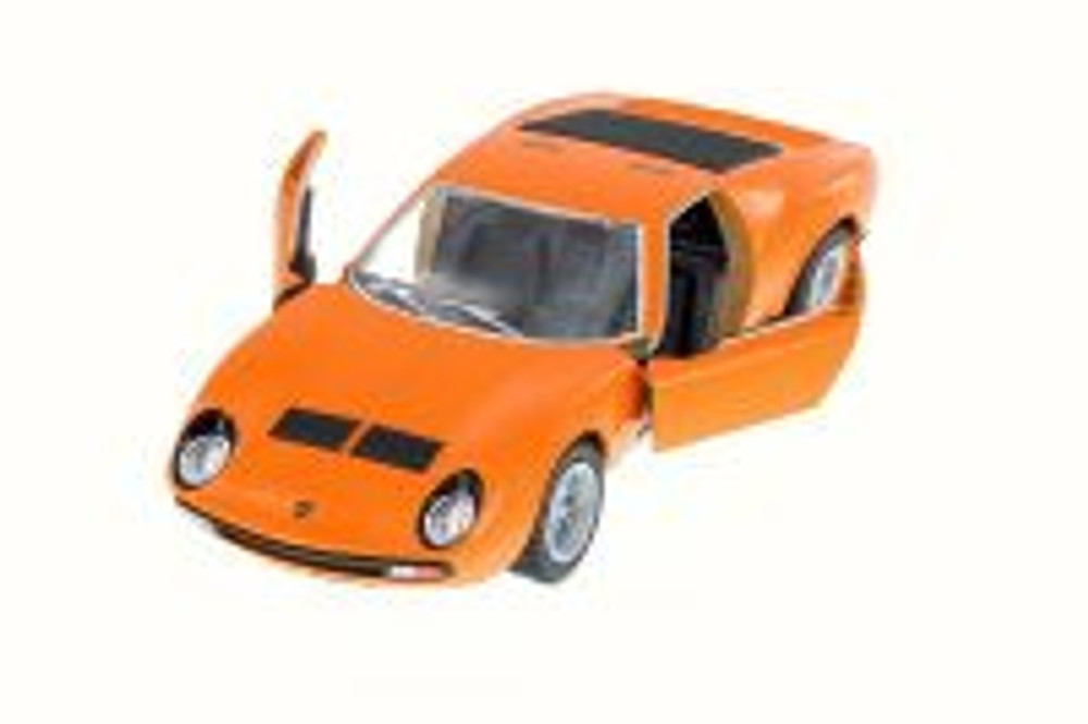 1971 Lamborghini Miura P400 SV, Orange - Kinsmart 5390W - 1/34 Scale