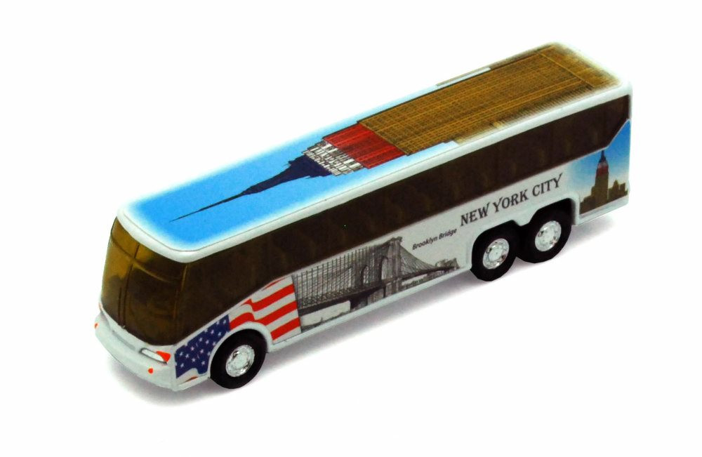 NYC Coach Bus Diecast Car Package - Box of 12 assorted 6 Inch Scale Diecast Model Cars