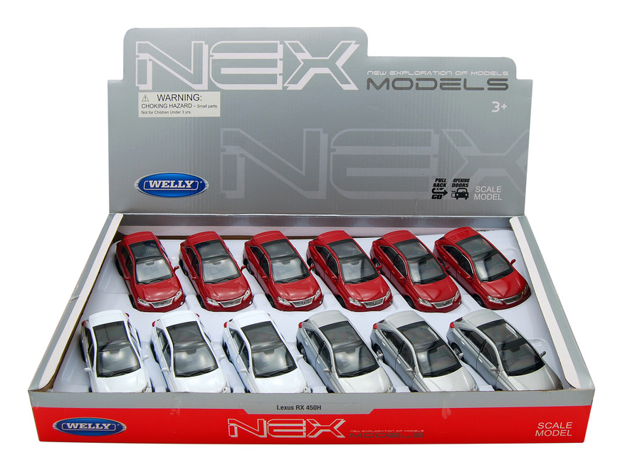 Lexus RX 450H SUV w/ Sunroof Diecast Car Package - Box of 12 4.5