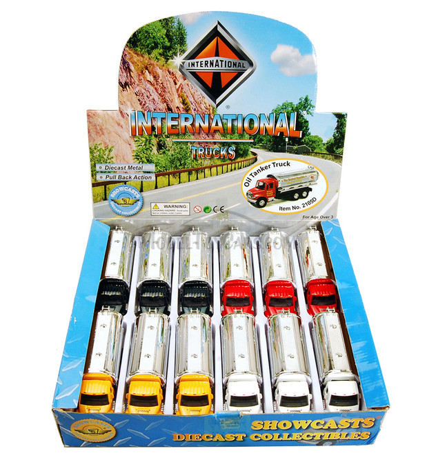  Intl Oil Tanker without Decal Diecast Car Set-Box of 12 1/32 Scale Diecast Model Cars, Assd Colors