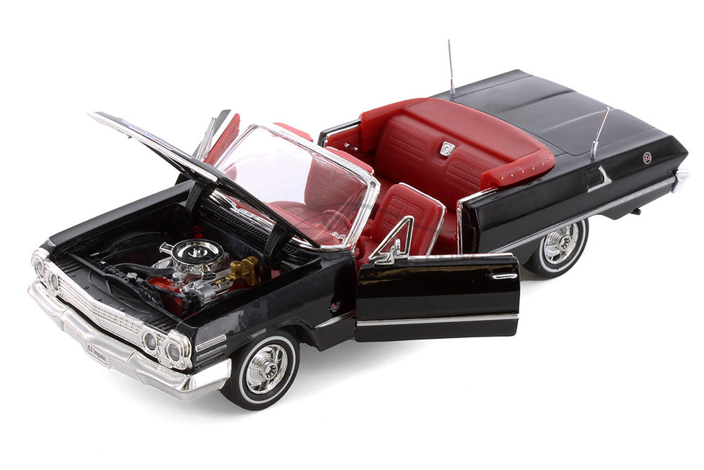 Box of 4 1963 Chevy Impala Convertible (ASSTD) Showcasts® - 1/24 Scale Diecast Model Cars