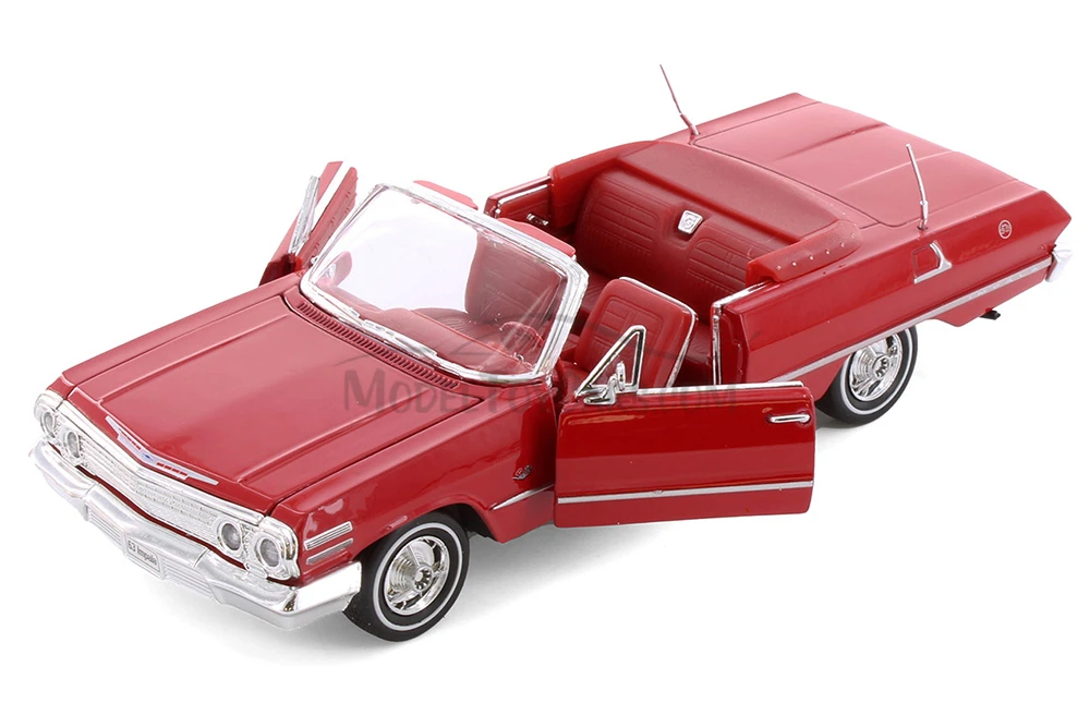 Box of 4 1963 Chevy Impala Convertible (ASSTD) Showcasts® - 1/24 Scale Diecast Model Cars