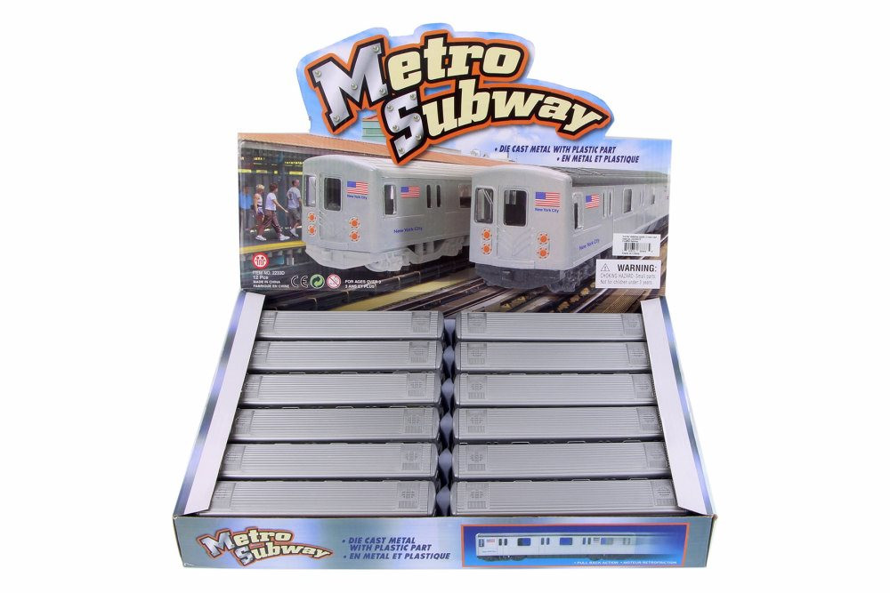 Showcasts Metro Subway with Graffiti Diecast Car Set - Box of 12 1/32 Diecast Cars, Assorted Colors