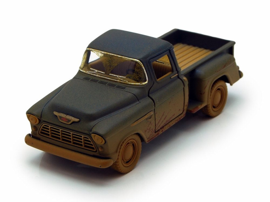 1955 Chevy Stepside Muddy Pickup Car Package - Box of 12 1/32 Scale Diecast Model Cars, Assd Colors