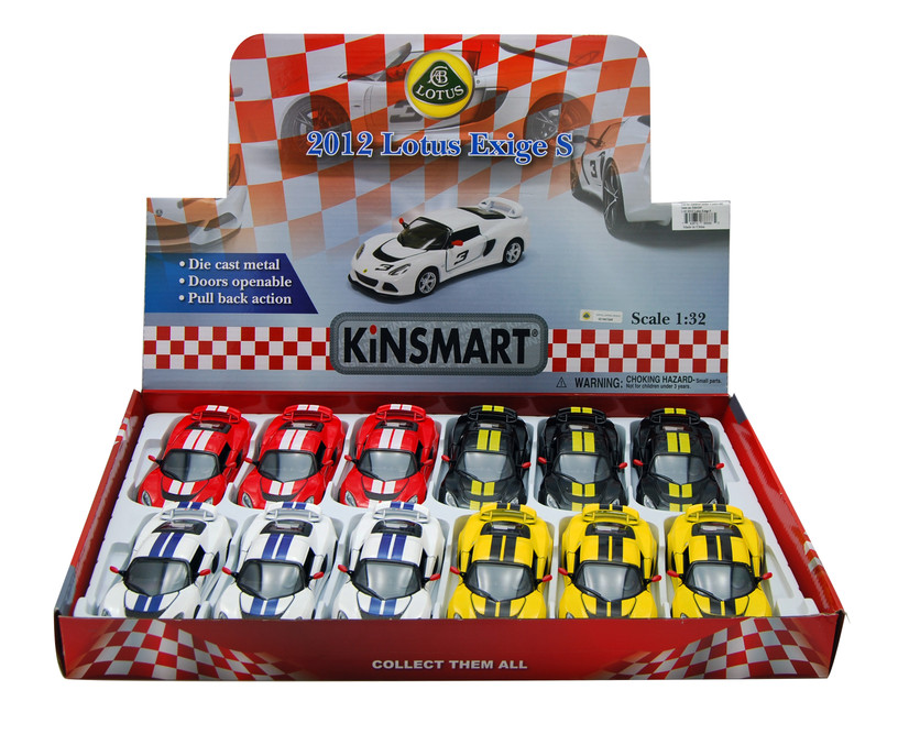 2012 Lotus Exige S #3 w/ Diecast Car Package - Box of 12 1/32 Scale Diecast Model Cars, Assd Colors