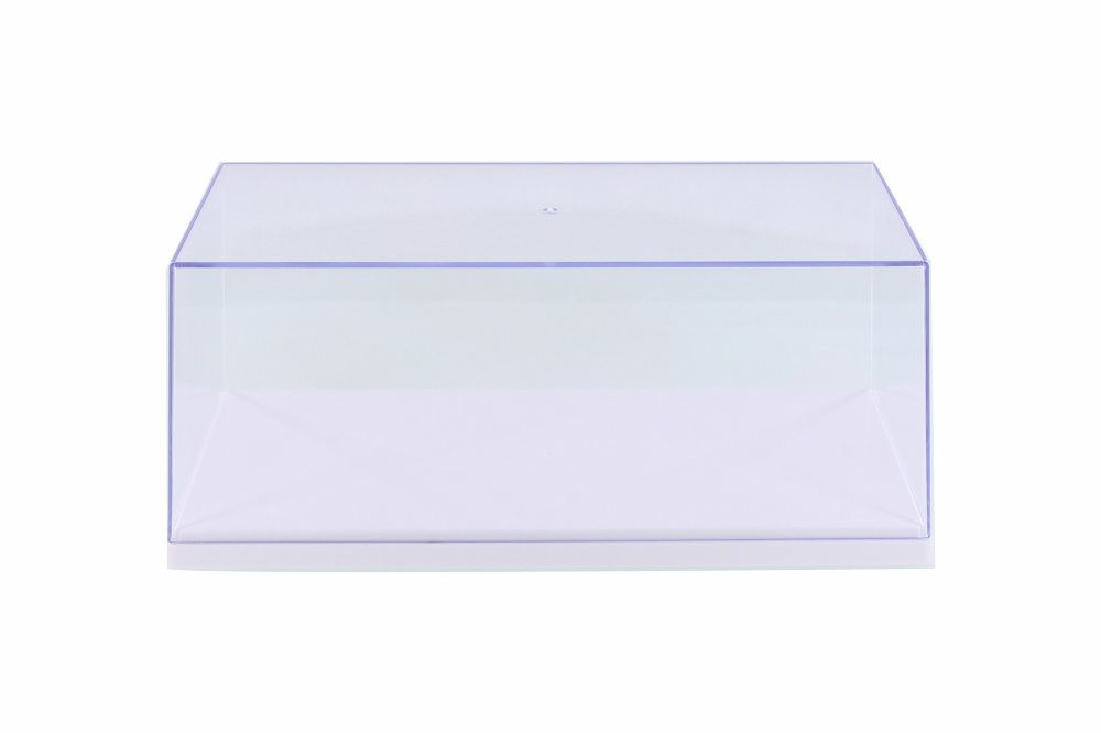 Acrylic Display Cases w/White Plastic Base - 1/24 Showcase for Diecast Vehicle - BOX OF 6 CASES