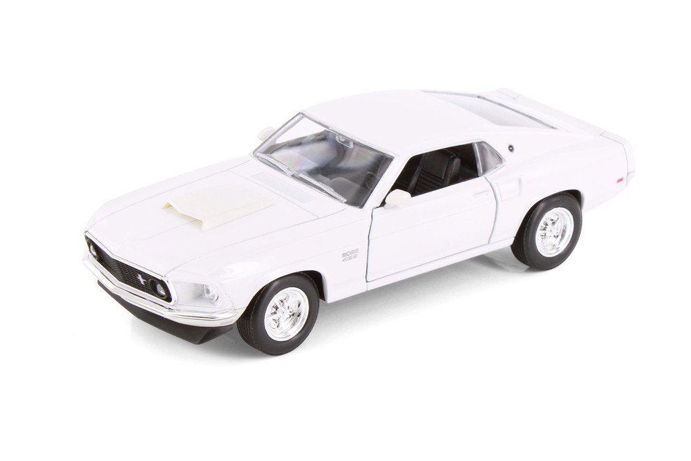 Box of 4 1969 Ford Mustang Boss 429 Hardtop Diecast Car Set - Showcasts 1/24 Scale Diecast Model Cars, Assorted Colors