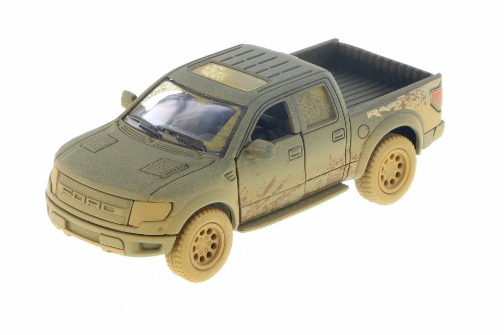 2013 Ford F-150 SVT Raptor SuperCrew Pick-up Truck, Muddy Diecast Car Package - Box of 12 1/46 Scale Diecast Model Cars, Assorted Colors