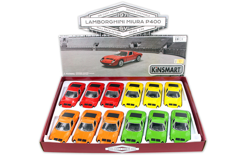 1971 Lamborghini Miura P400 SV Package - Box of 12 1/34 Scale