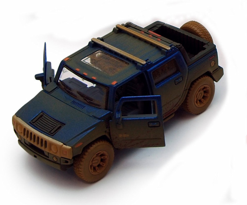 2005 Hummer H2 SUT (Muddy) Pickup Car Package- Box of 12 1/40 scale Diecast Model Cars, Assd Colors