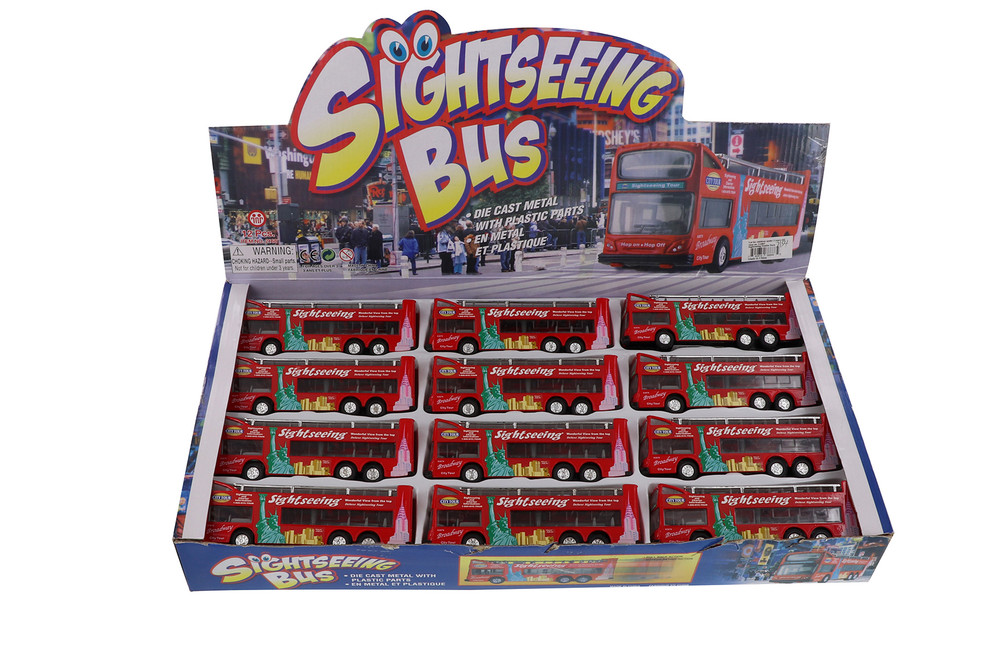 Box of 12 Diecast Model Cars - NYC Sightseeing Double Decker