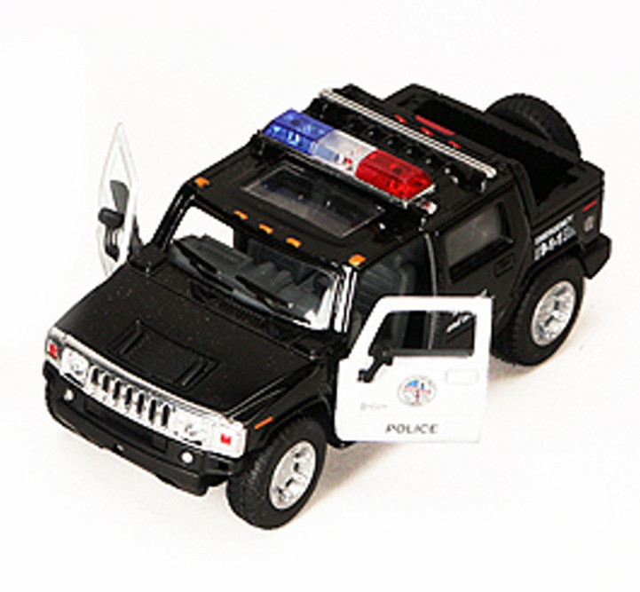 Box of 12 Diecast Model Toy Cars - 2005 Hummer H2 SUT Police Pickup Truck,  1/40 Scale