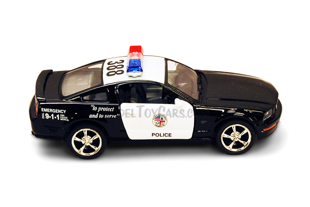 Box of 12 Diecast Model Toy Cars - 2006 Ford Mustang GT Police Car, 1/38 Scale