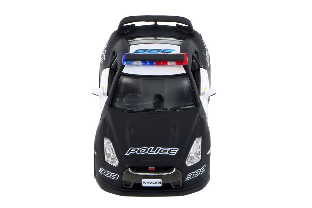 Box of 12 Diecast Model Toy Cars - 2009 Nissan GT-R Police Car, 1/36 Scale
