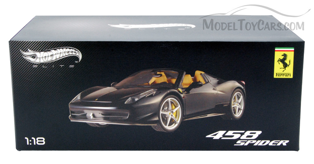 HOT WHEELSホットウィール フェラーリ458スパイダー ブラック1/43 楽天市場】FERRARI フェラーリ 458 spider 黒(マットブラック