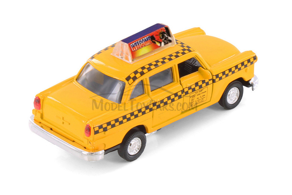 Box of 12 Diecast Model Cars - Yellow City Taxi Cab, Yellow, 4.5