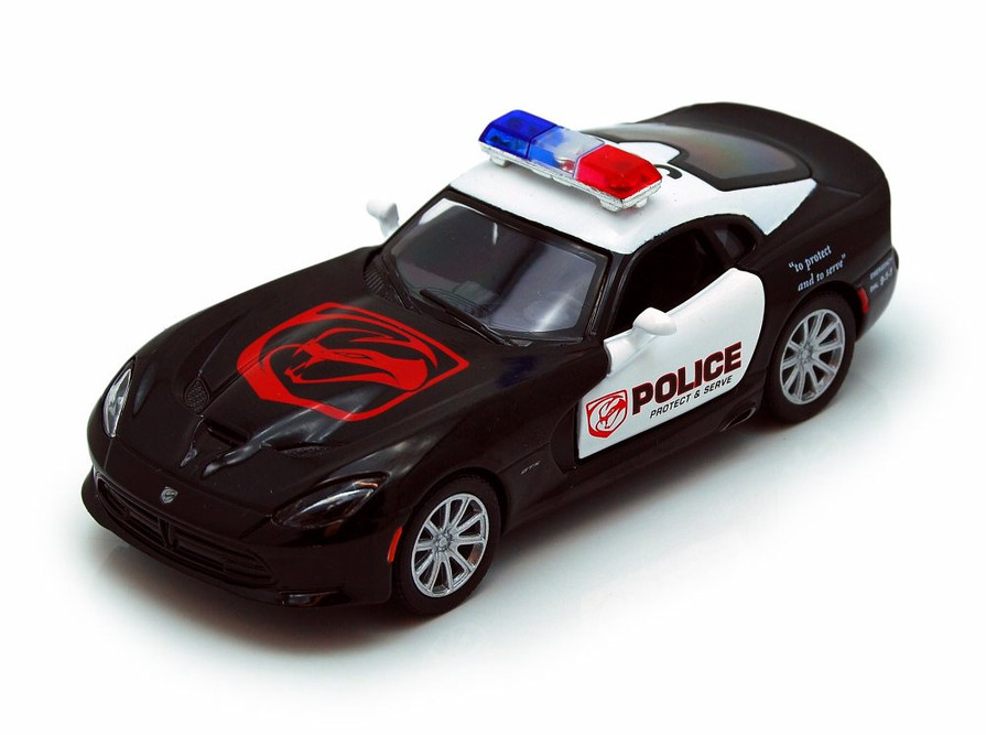 Box of 12 Diecast Model Toy Cars - 2013 Dodge SRT Viper GTS Police Car, 1/36 Scale