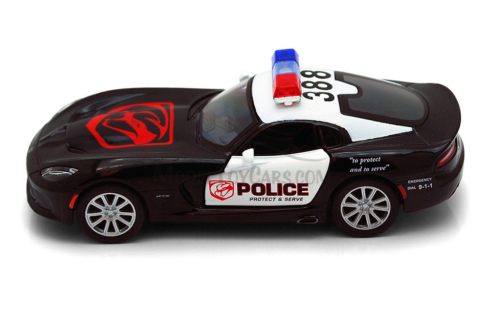 Box of 12 Diecast Model Toy Cars - 2013 Dodge SRT Viper GTS Police Car, 1/36 Scale