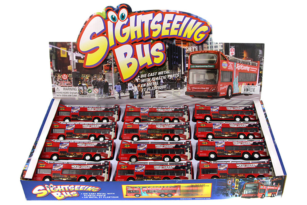Box of 12 Diecast Model Cars - Las Vegas Double Decker Sightseeing