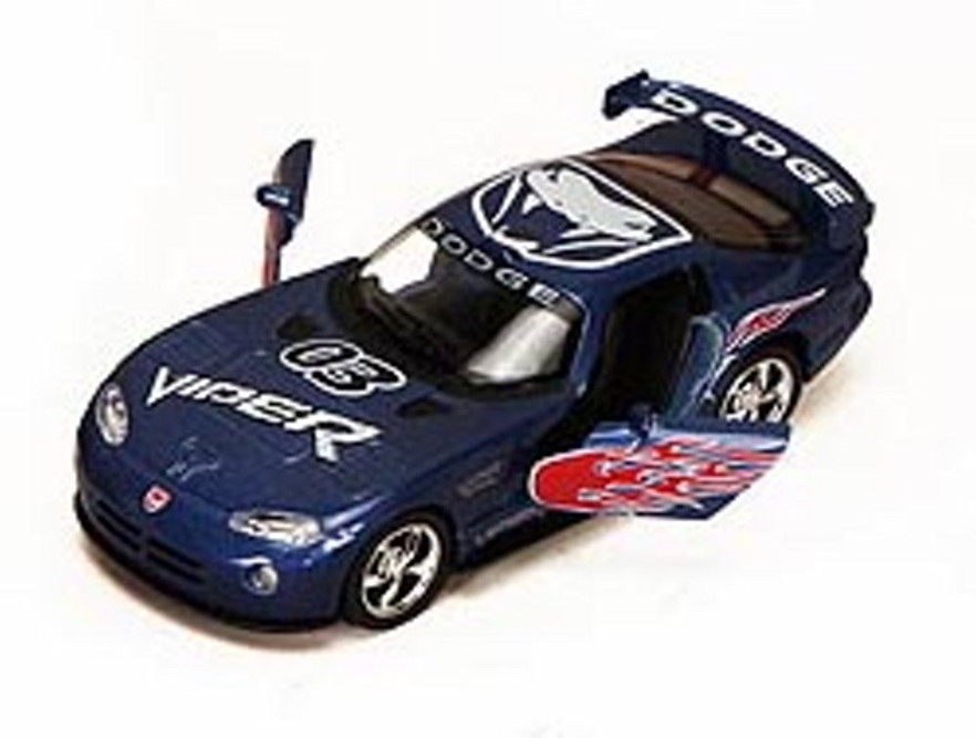 Dodge Viper Race Car #03 Diecast Car Package - Box of 12 1/36 Diecast Model Cars, Assorted Colors